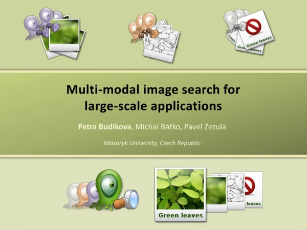 Multi-modal image search for large-scale applications