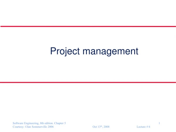 Project management