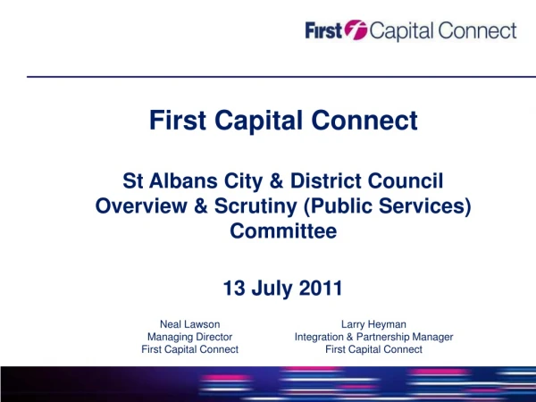 First Capital Connect St Albans City &amp; District Council
