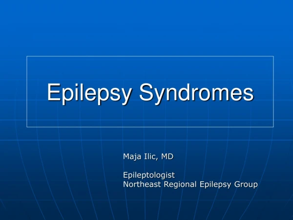 Epilepsy Syndromes