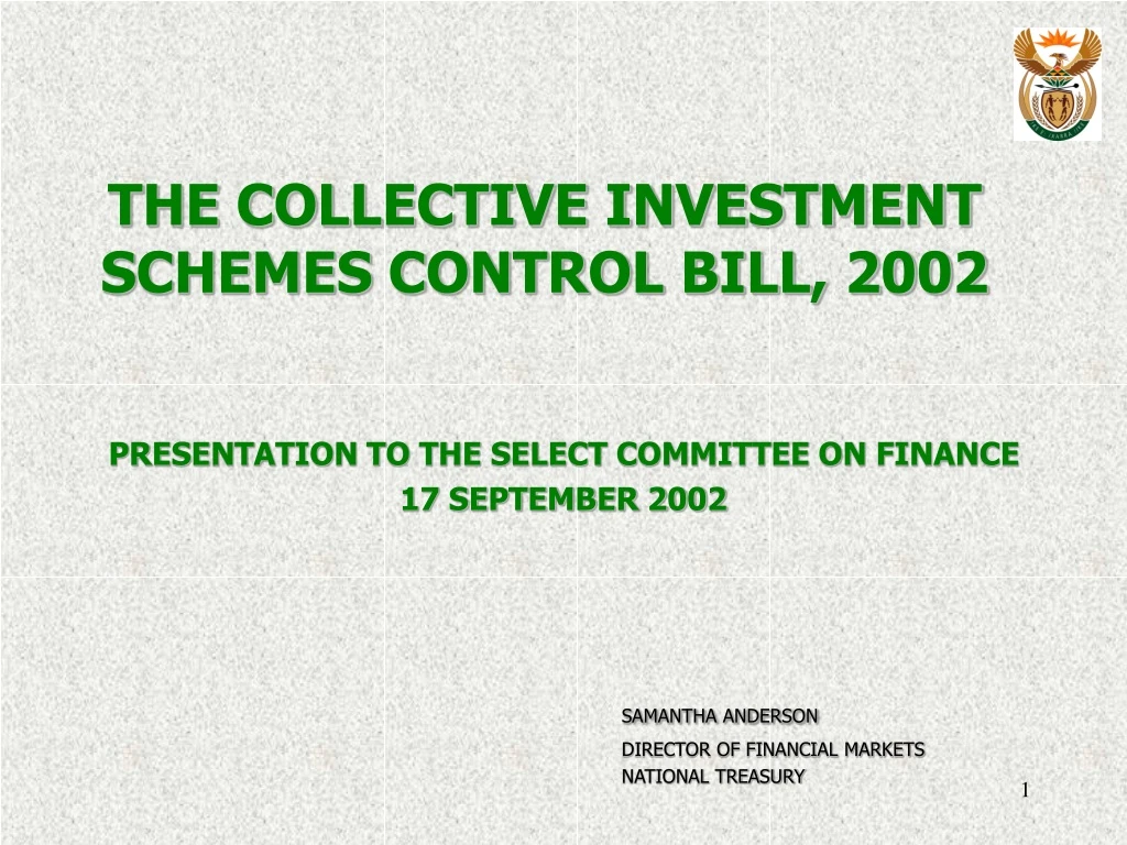 the collective investment schemes control bill 2002