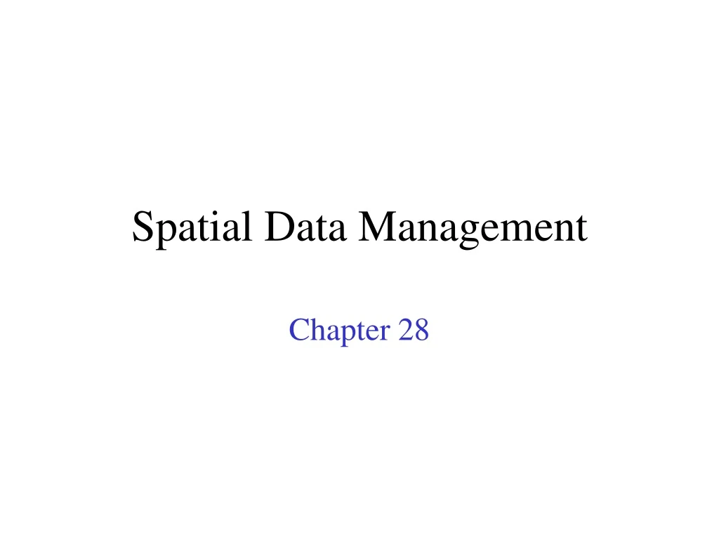 spatial data management