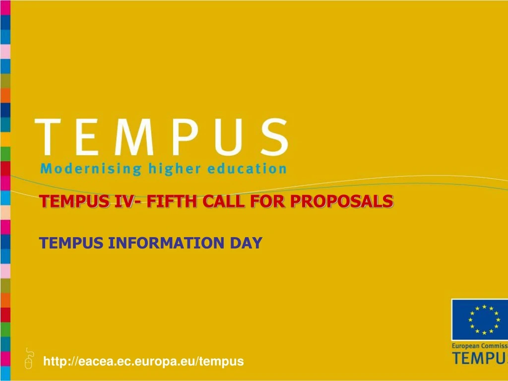 tempus iv fifth call for proposals