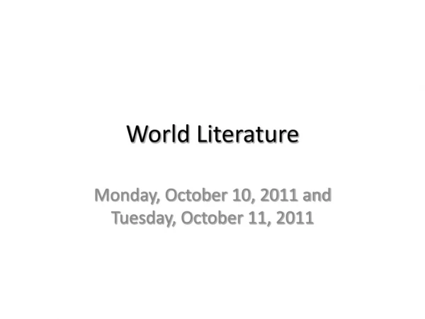 World Literature