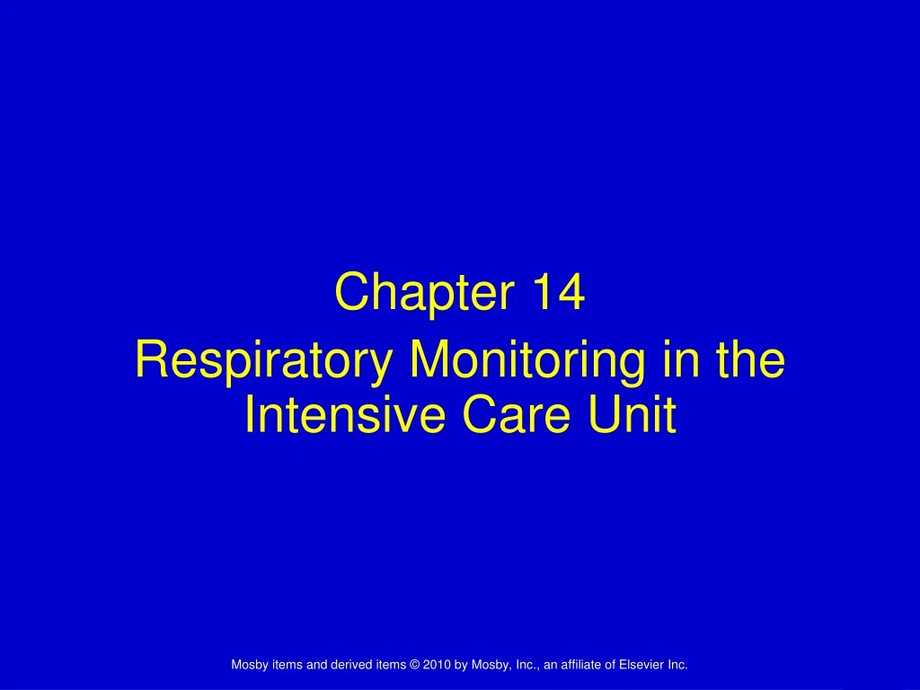 chapter 14 respiratory monitoring