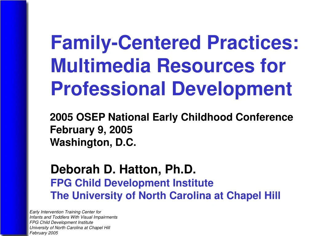 family centered practices multimedia resources