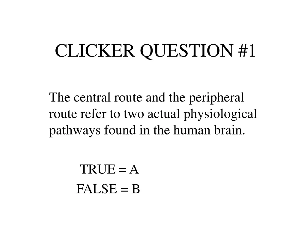 clicker question 1