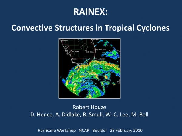 RAINEX: Convective Structures in Tropical Cyclones