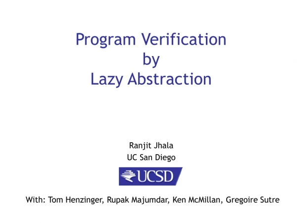 Program Verification  by Lazy Abstraction