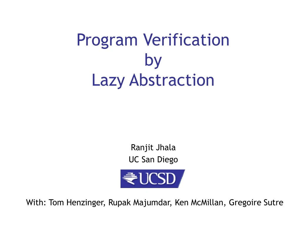 program verification by lazy abstraction