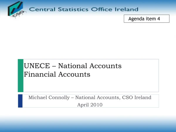 UNECE – National Accounts Financial Accounts