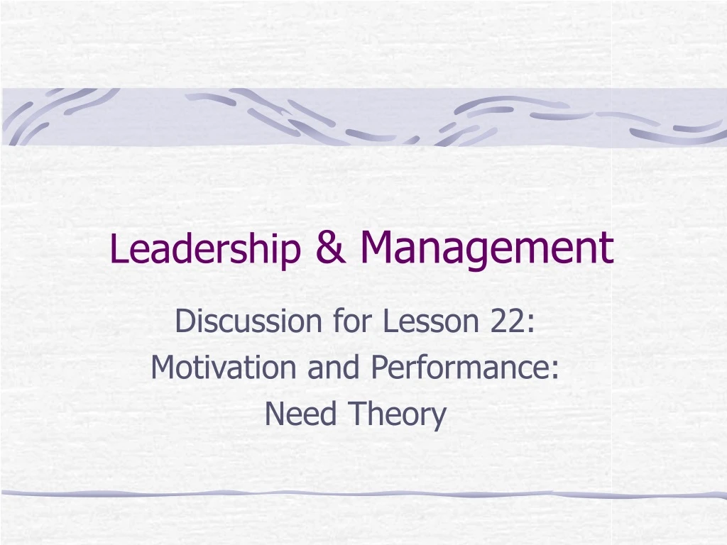 leadership management