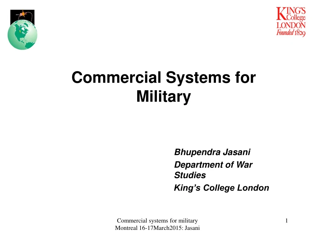 commercial systems for military