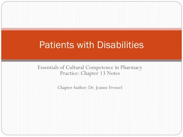 Patients with Disabilities
