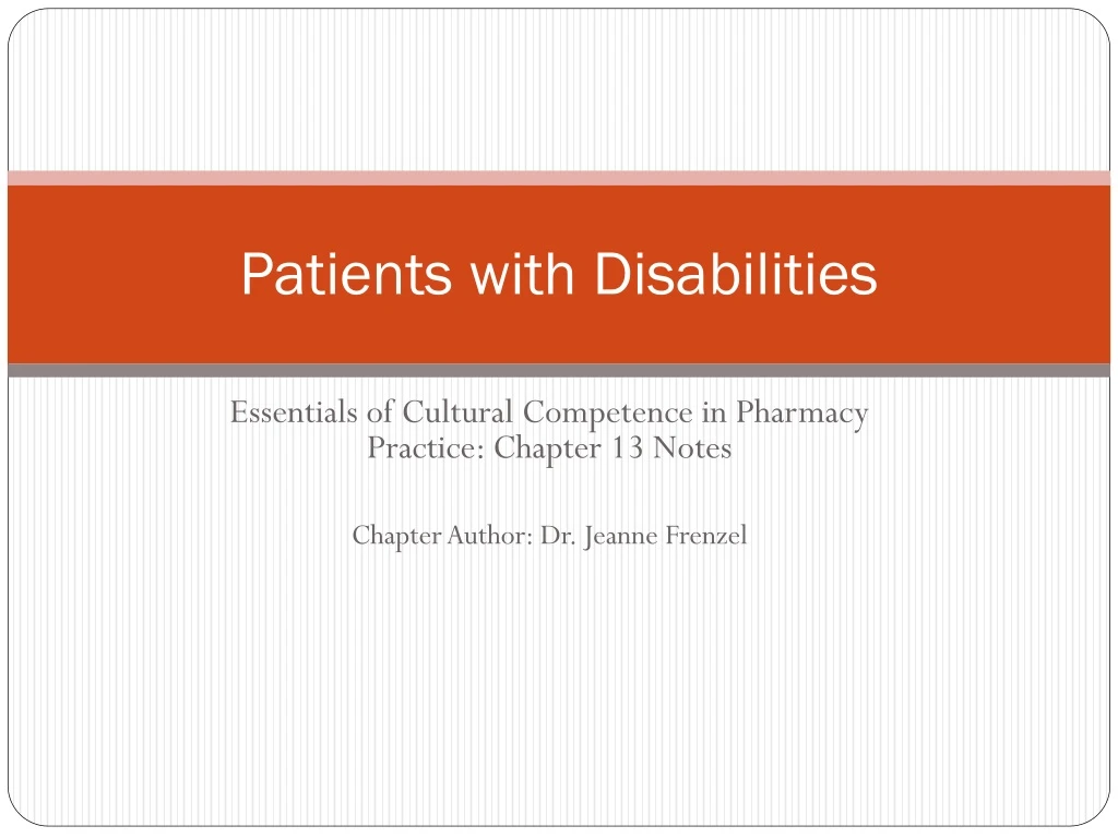 patients with disabilities