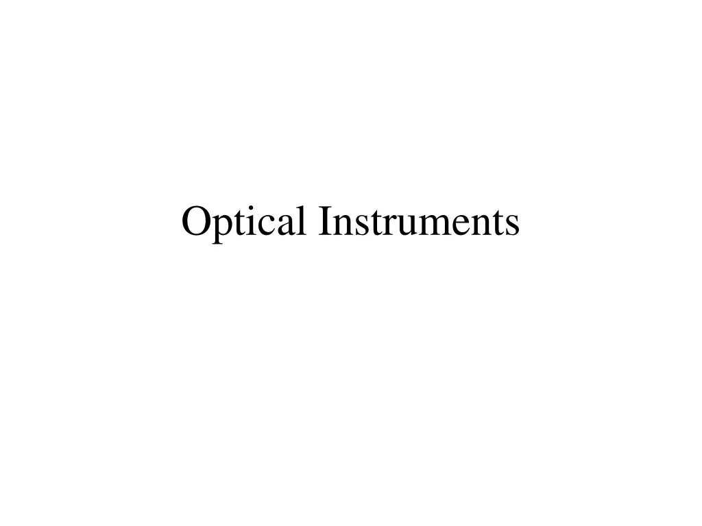 optical instruments