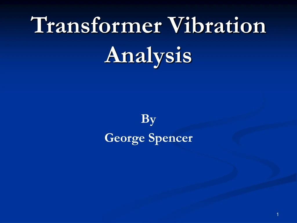 transformer vibration analysis