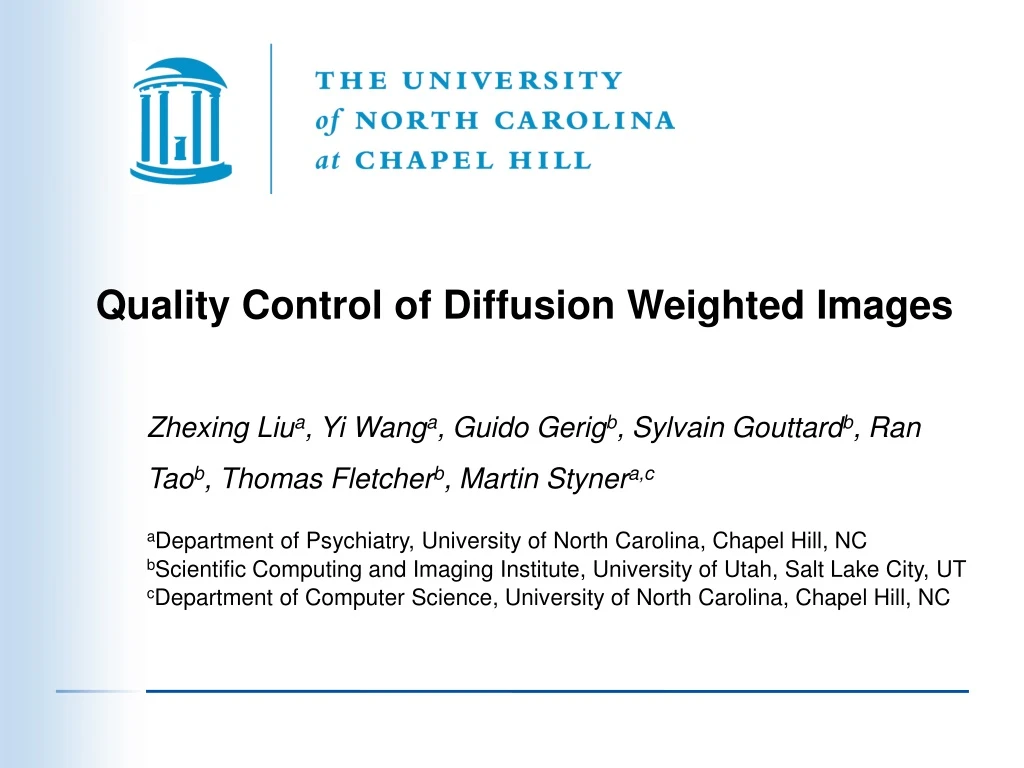 quality control of diffusion weighted images