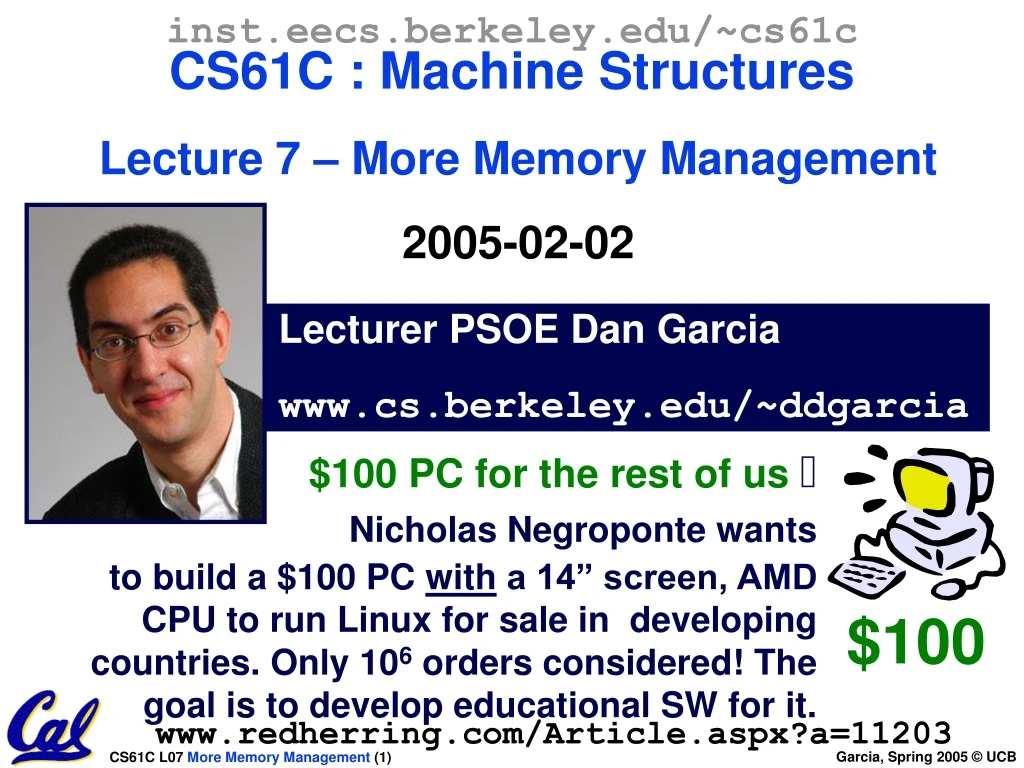 inst eecs berkeley edu cs61c cs61c machine