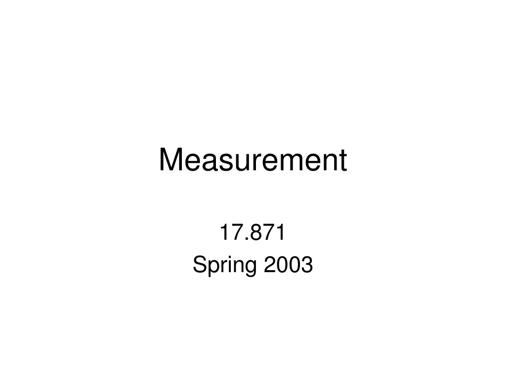 measurement