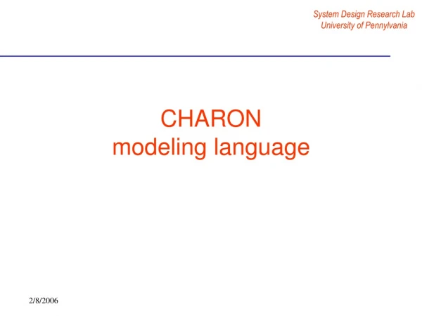 CHARON  modeling language