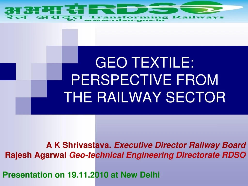 geo textile perspective from the railway sector