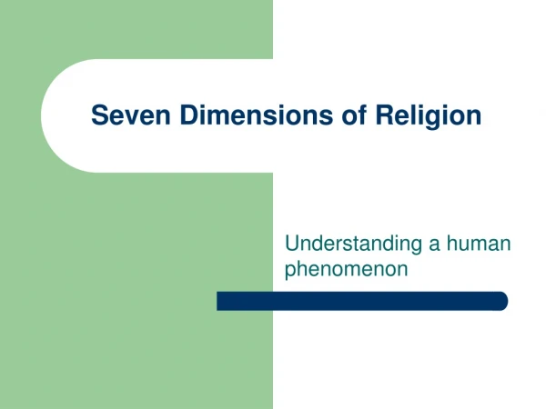 Seven Dimensions of Religion