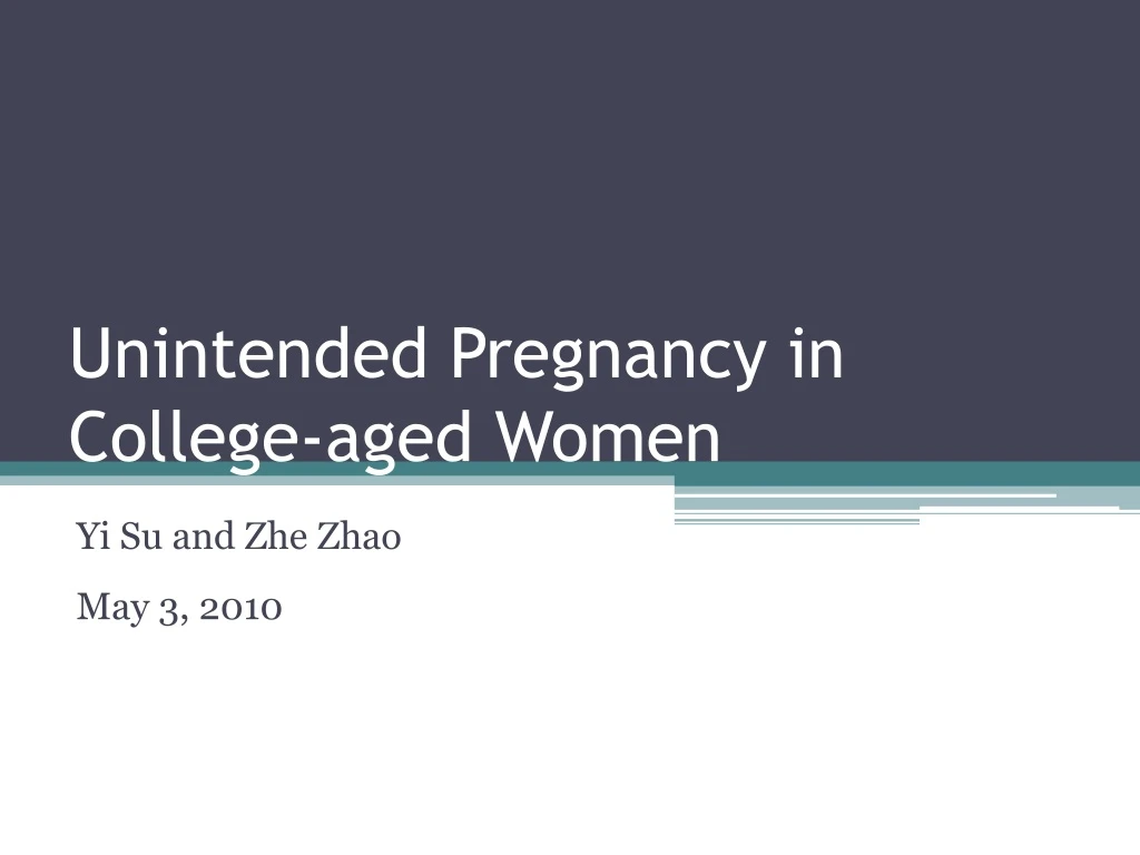 unintended pregnancy in college aged women