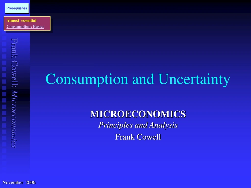 consumption and uncertainty