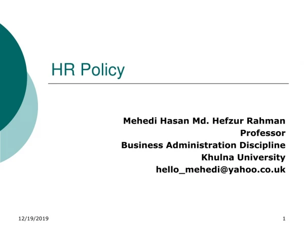 HR Policy