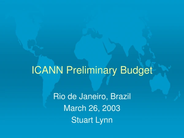 ICANN Preliminary Budget