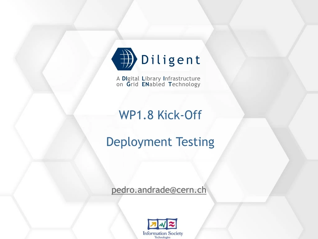 wp1 8 kick off deployment testing