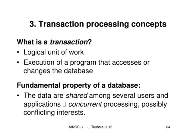 3. Transaction processing concepts