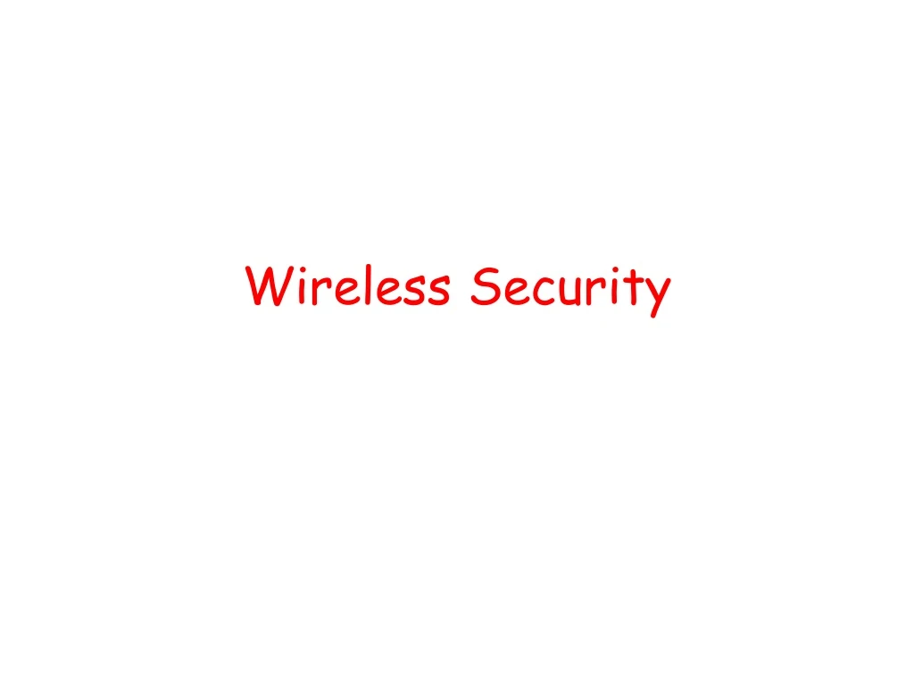 wireless security