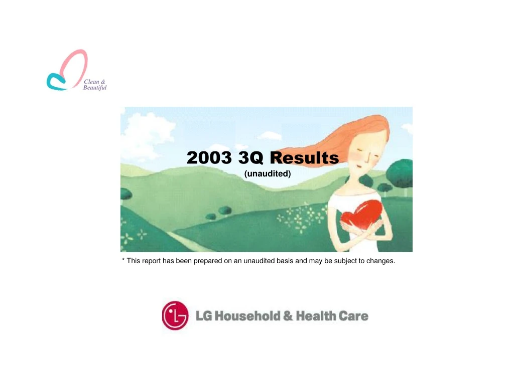 2003 3q results unaudited