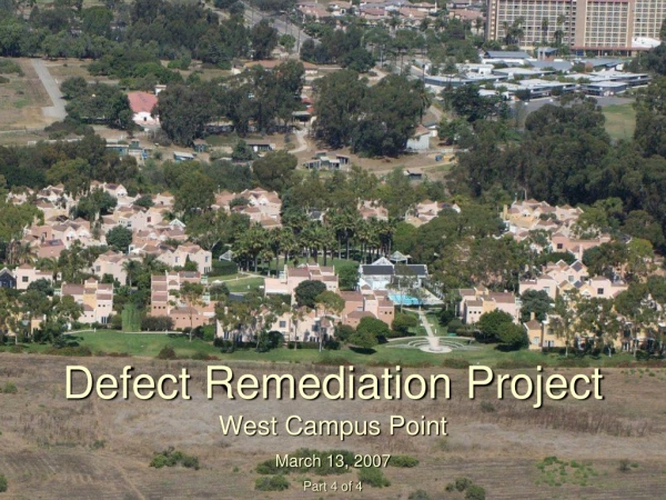 Defect Remediation Project