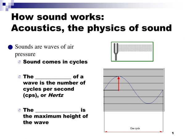 How sound works: Acoustics, the physics of sound