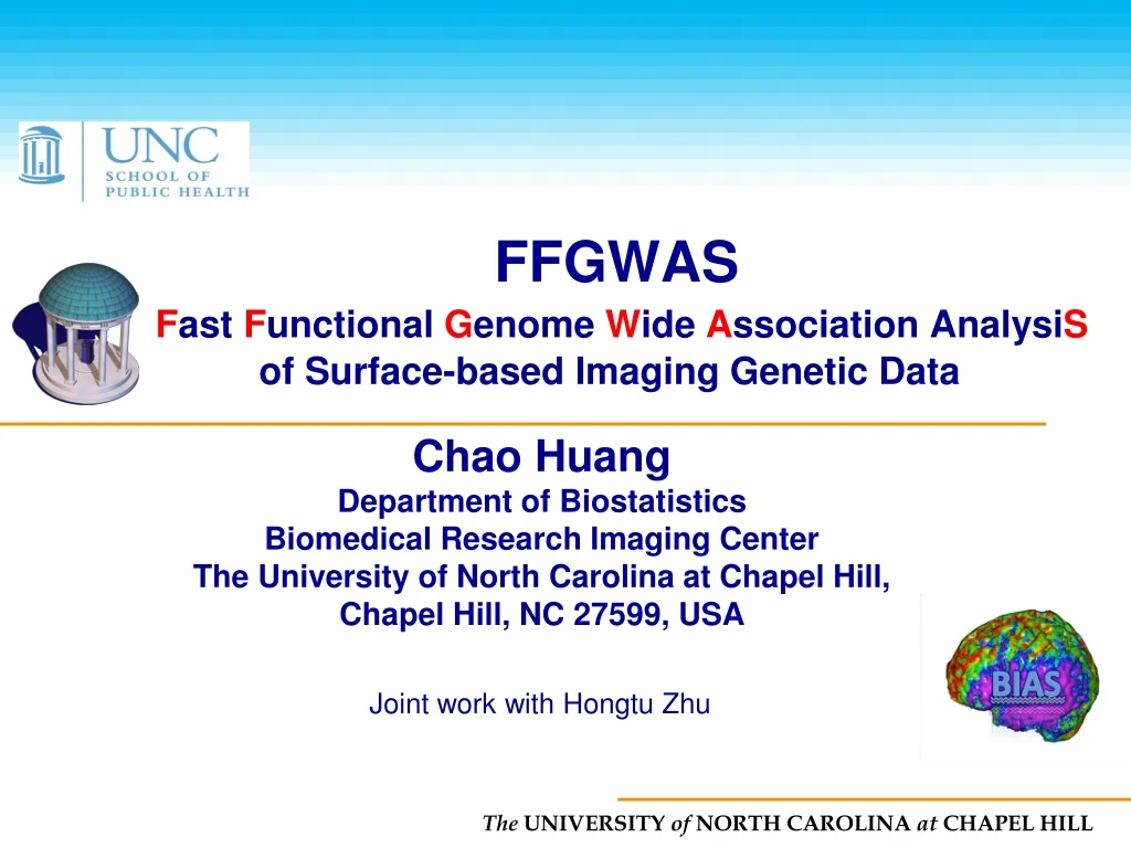 ffgwas f ast f unctional g enome w ide a ssociation analysi s of surface based imaging genetic data