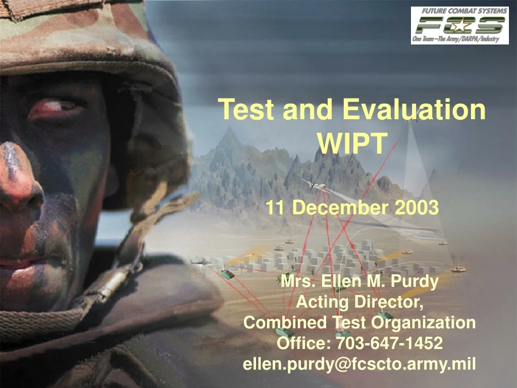 test and evaluation wipt 11 december 2003