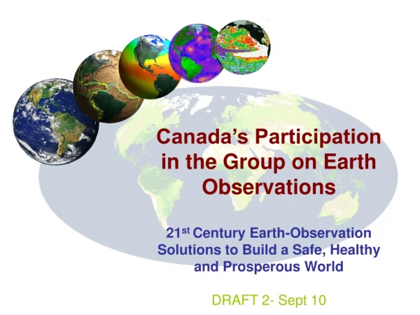 Canada Delivering on the Earth Observation Summit