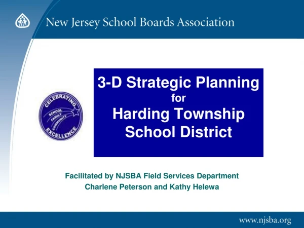 3-D Strategic Planning for  Harding Township School District