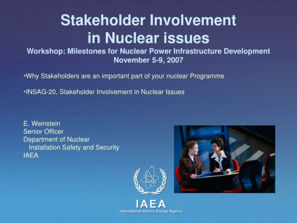 Why Stakeholders are an important part of your nuclear Programme