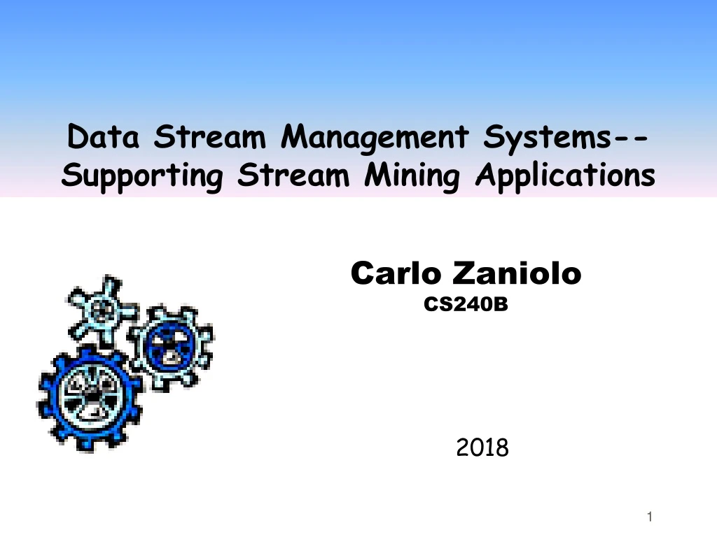 data stream management systems supporting stream mining applications