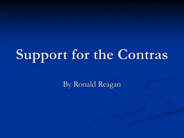 Support for the Contras