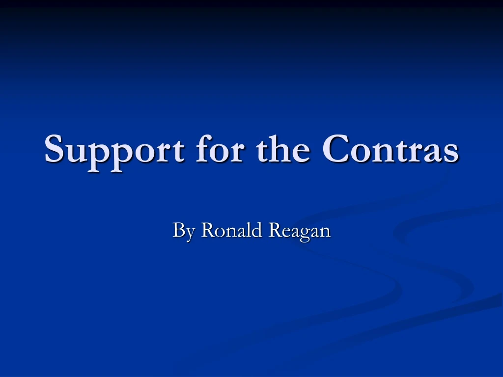 support for the contras