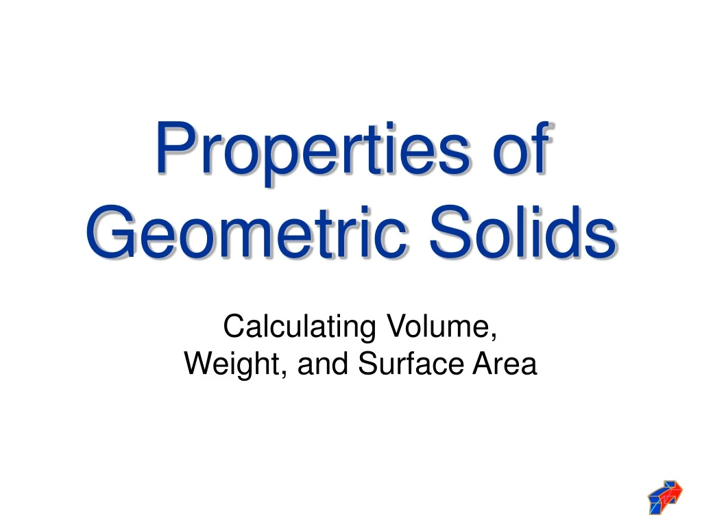 properties of geometric solids