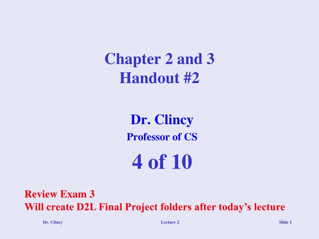 chapter 2 and 3 handout 2