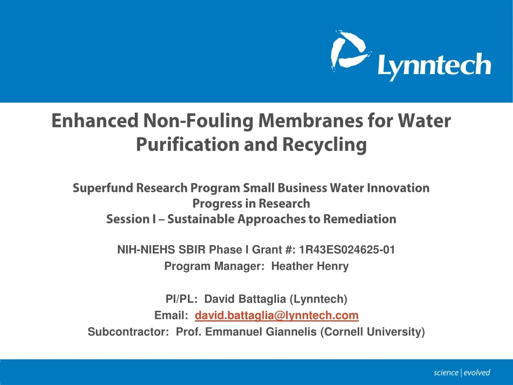 enhanced non fouling membranes for water