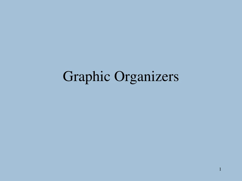 graphic organizers