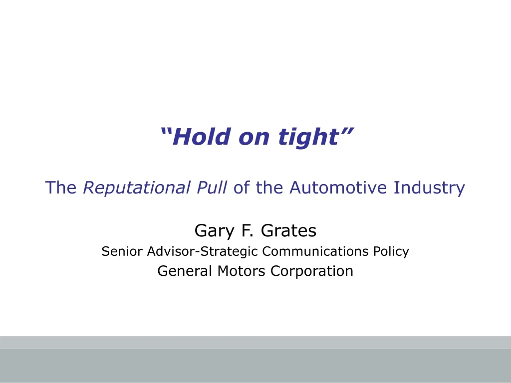 hold on tight the reputational pull of the automotive industry